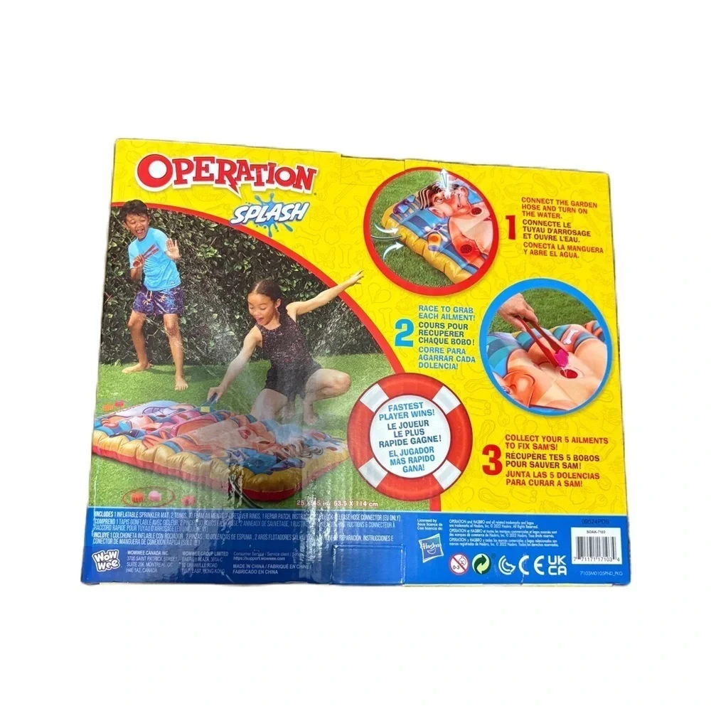 Hasbro Operation Splash Game NEW Water Toy Outdoors